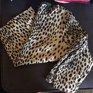 JCrew Blouse cheetah print size small